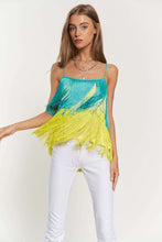 Load image into Gallery viewer, Fringe Overlay Cross Straps Party Cami Top
