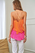 Load image into Gallery viewer, Fringe Overlay Cross Straps Party Cami Top
